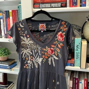 Johnny was - embroidered dress - size small